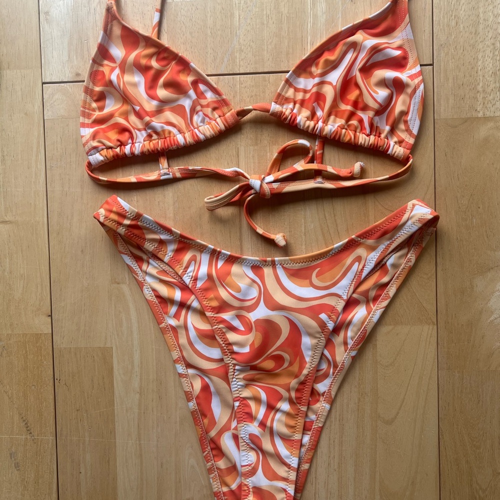 Kulani Kinis Orange Bikini Set